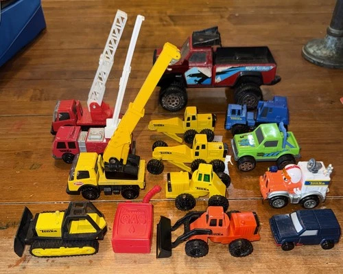 Tonka Lot of 14 Trucks Vintage Farm Equipment, Fire And Pick Up Truck Fuel Can +
