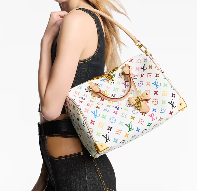 NEW Louis Vuitton x Takashi Murakami Speedy Soft 30 Shoulder Bag