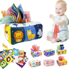 Montessori Magic Tissue Box – Baby Sensory Busy Board Toy for Early Learning & F