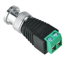 10Pcs Coaxial/Cat5/6 to BNC Male Adapter for CCTV Surveillance Video Cameras