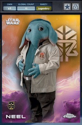Star Wars Digital Card Trader Chrome 2025 Legendary Gold Neel 50cc Skeleton Crew