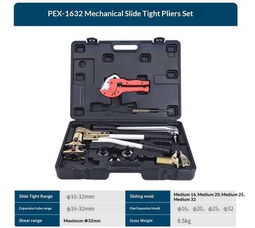PEX-1632 Utensili di bloccaggio tubi Utensili di crimpatura per sistema Rehau per acqua/flex e - Foto 6 di 13