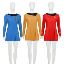Star Trek TOS Female Duty Dress Cosplay Kostüm Uniform Kleid Rot Frauen Rock 24-