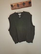 Cypress Links V Neck Golf Pullover Vest Sweater 100 Cotton Size XL Br/black