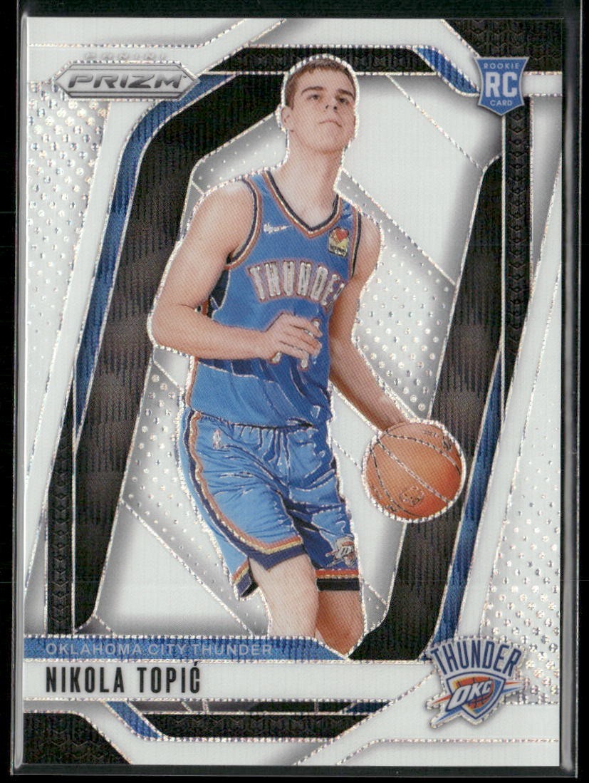 2024-25 Panini Prizm #230 Nikola Topic Prizms White Wave #/38