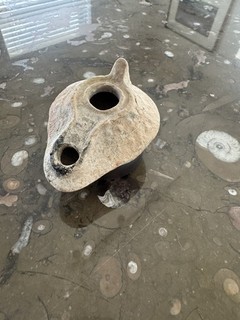 Ancient Genuine Near Eastern Terracotta Oil Lamp