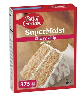 Betty Crocker Super Moist Cherry Chip Cake Mix, 375g (6 Pack)