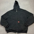 Dickies Jacket Adult X Large Black Chore Canvas Duck Active Work Wear Hood Mens*