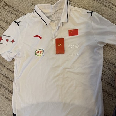 Li-Ning Team China Polo Shirt Men s 2XL White Olympic National Team NWT NEW