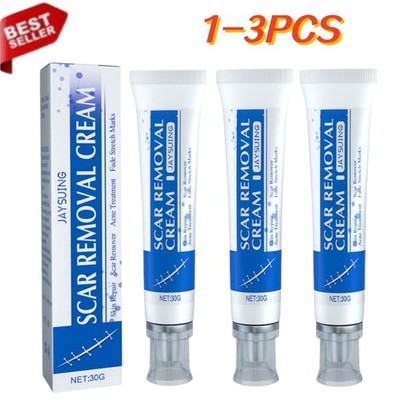 1 3X SCAR REMOVAL CREAM Trauma Skin Repair Scar Remover Fade Mark Stretch 30g