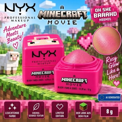 NYX A MINECRAFT MOVIE BLUSH Rouge MBBM05 OH SHE BAAAHD pink 1 Stück 8 g