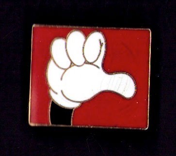 Disney Mickey Hand Thumbs Up Pin 2000 Celebrate Future Hand To Hand Pin