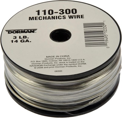 Dorman 110-300 14 Gauge 3 Pound Spool Mechanics Wire, 174 Feet, Silver 