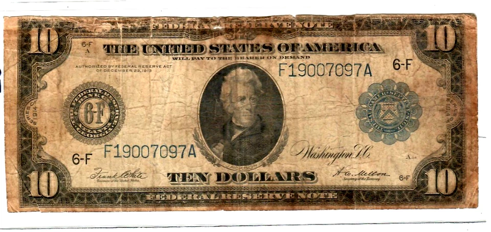 $10 "1914"(HORSEBLANKET)  $10  (ATLANTA) 1914  (HORSEBLANKET)  $10 RARE ATLANTA! - Image 2 of 3