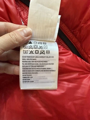 Canada Goose Angel Chen Bayan Reversible Puffer Vest Red/Blue Mens Size L 8825MC image 12
