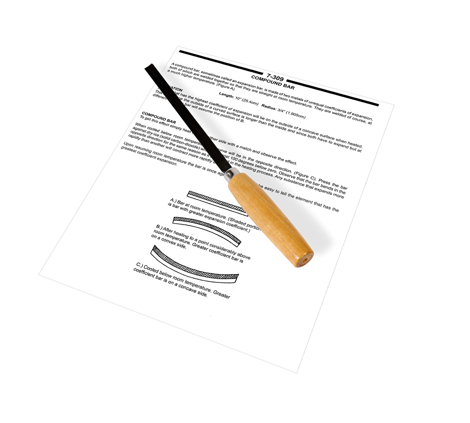 Американский учебный биметаллический компаунд-брусок с деревянной ручкой