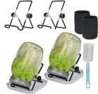 2er set Sprossenglas Set 1000ml Keimglas Keimgerät Keimgläser mit Abtropfschale