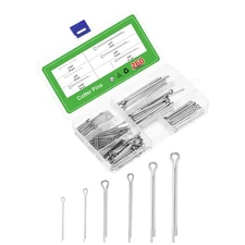 260Pcs 6 Sizes 304 Stainless Steel Cotter Pin Split Pin Assortment Kit, Silver