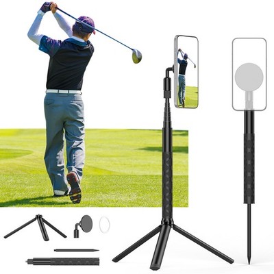 Monopod Tripod Selfie Stick For Recording Golf Swing Training Aid Magnetic Adjus