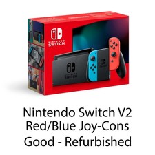 Nintendo Switch Console V2 (2019) 32GB + Neon Red/Blue Joy-Cons - HAC-001(-01)