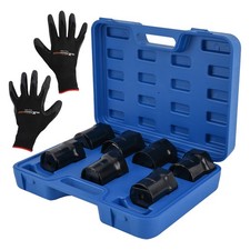 Wheel Bearing Locknut Sockets Kit 7 Piece Set 12 Drive 6pt Sae Metric Wheel Bearing Locknut Sockets Kit 7 Piece Set 12 Drive 6pt Sae Metric