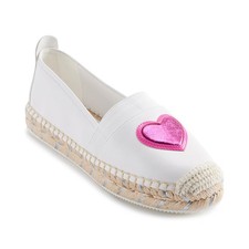 Womens KARL LAGERFELD PARIS Manika Heart Patch Espadrille Flats Bright White