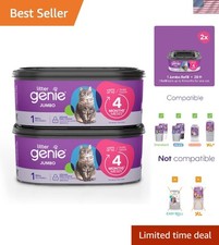 Eco-Friendly Jumbo 2-Pack Cat Litter Bags - Up to 8 of Odor-free Living