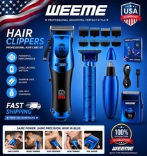WEEME 4-in-1 Electric Hair Clipper Set Men Cordless Rechargeable Trimmer Nose Ea