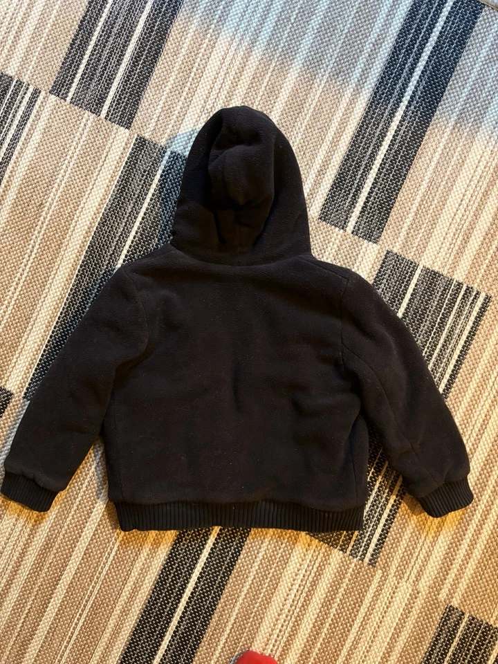 Kids Bonpoint Sherpa Fleece Jacket Black Size 6 - Image 2 of 4