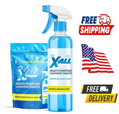 X-ALL Multi-Purpose Cleaner - Spray Bottle and 5x Cleaning Tablets