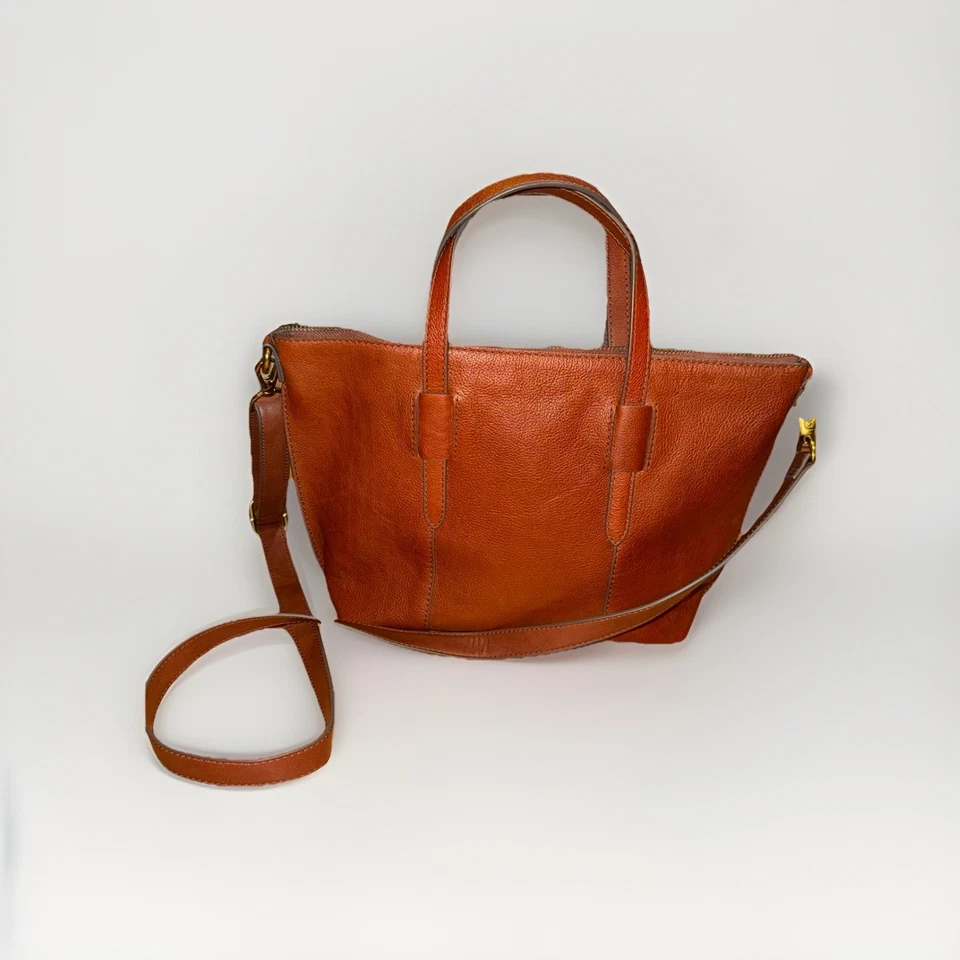 Fossil Womens Skylar Leather Satchel Brown - Image 2 of 4
