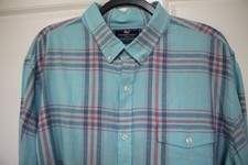 Vineyard Vines XXL Slim Fit Crosby Button Down Shirt Plaid Teal Blue Pink