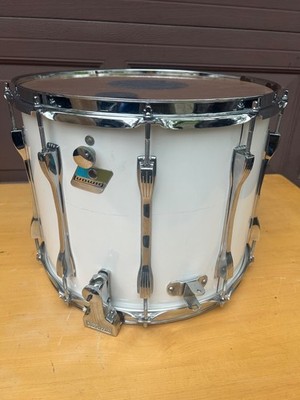 VTG. 70's Ludwig 15''x 12'' Marching Snare White Cortex Blue & Olive Badge Drum