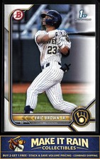 Eric Brown Jr. 1st 2022 Bowman Draft #BD-48 Milwaukee Brewers