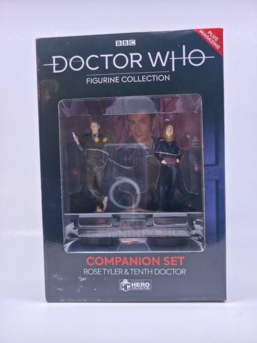 Doctor Who BBC Companion Figure Set The 10th Doctor & Rose Tyler Eaglemoss Set