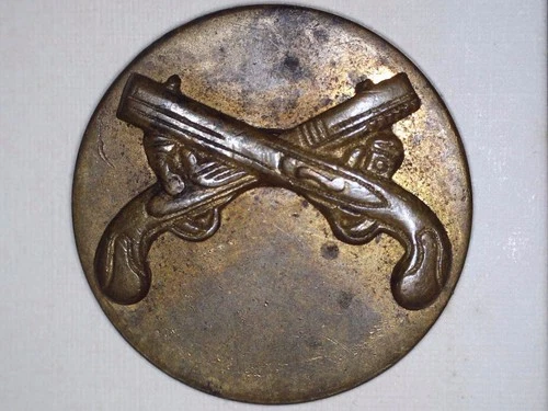 Original WW2 American US MILITARY POLICE  SCREW BACK Collar Badge - Brass