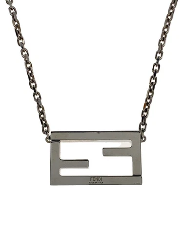 FENDI collana baguette SV925 argento uomo con top 7AJ891 usata