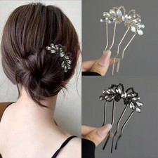 2pcs Hair Comb Hair Accessories Decorative with Rhinestone Hair Pins Women Girl