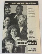 1991 CBS tv ad ~ DESIGNING WOMEN everyone's favorite women are back