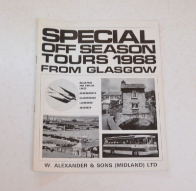 Bus Reisebus Fahrplan W. Alexander Midland Bluebird Off Season Tours 1968