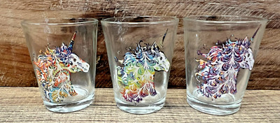 Unicorn Shot Glasses (3 Piece Set) 2.25'' x 2''