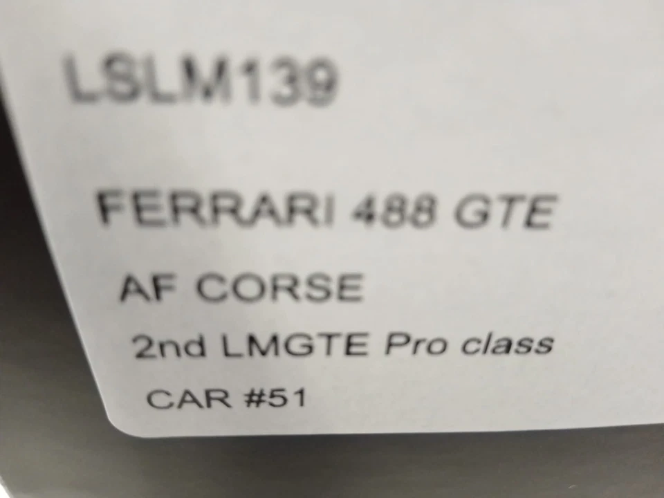 Looksmart Ferrari 488 GTE #51 AF CORSE 2nd LMGTE 24H LE MANS 2022 1/43 LSLM139 - Image 3 of 3