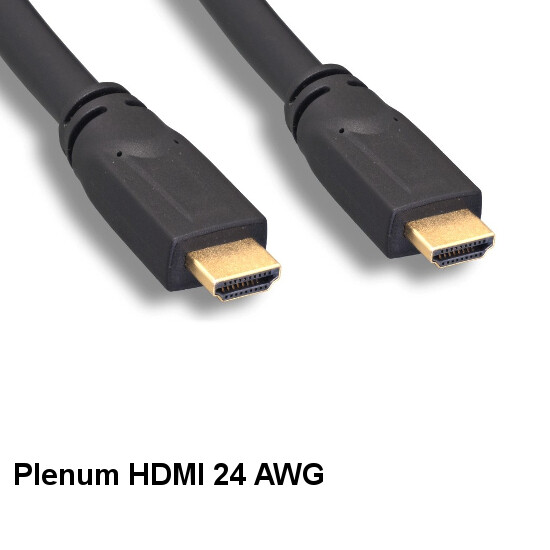 25ft Plenum CMP HDMI 1.4 Cable 4K 3D Ethernet 24AWG 2160p for HDTV PC