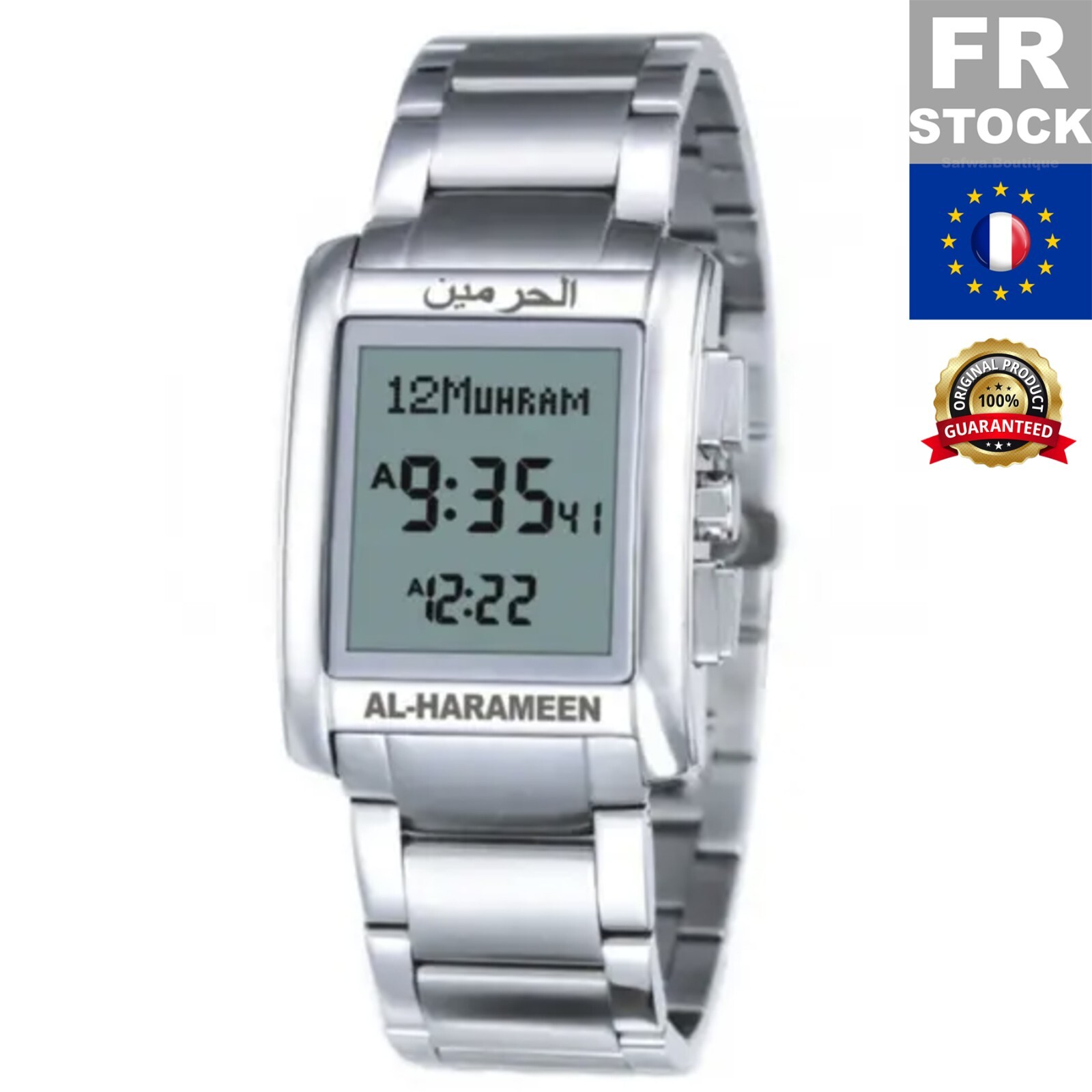Montre de luxe originale AL-HARAMEEN HA-6208 boîtier or et cadran saphir