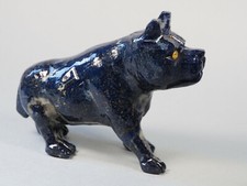 Lapislazuli Steinfigur Hund figur Skulptur animal figure Dog afghanistan 21/19
