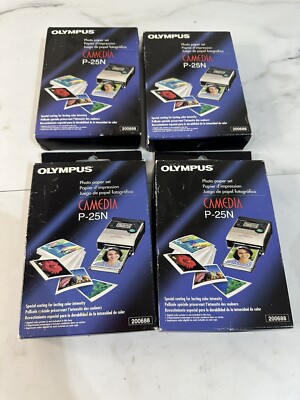 Olympus P-25n Photo Paper Set Lot Of 4
