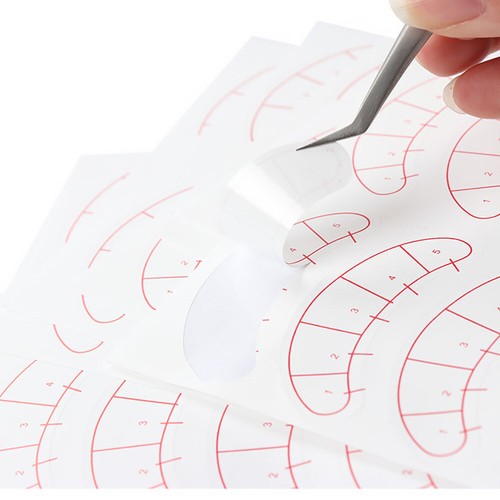 20 Blatt Wimpernverlängerung-Pads – Gebogene Unterlage Für 3D-Wimpern, Selbstklebend, Ideal Für Übung & Profi-Anwendung