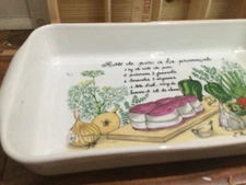 L'Hirondelle Pilyvuyt France Porc Provencale vegetables baking tray  dish 15''