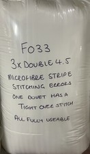 JOB LOT 3 X 4.5  TOG DOUBLE SIZE DUVETS SOFT SATIN STRIPE MICROFIBRE DUVETS F033