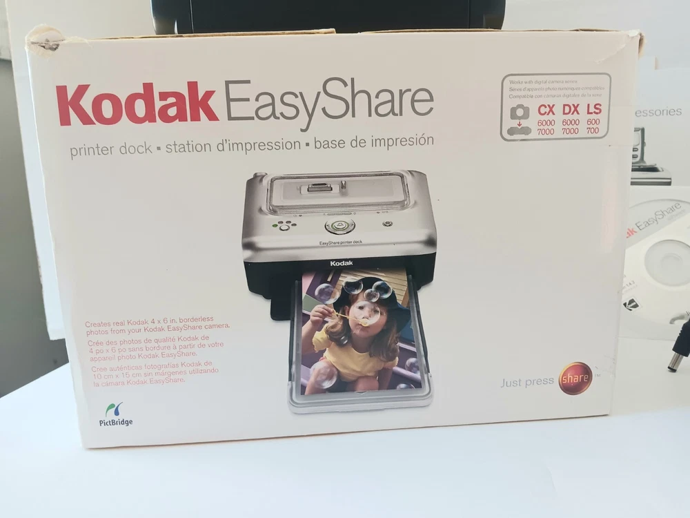 Kodak EasyShare Photo Printer Camera Dock CX DX LX Tested Works W/ Picture Paper
